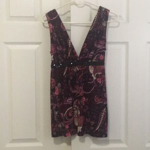 Dressy sleeveless babydoll top